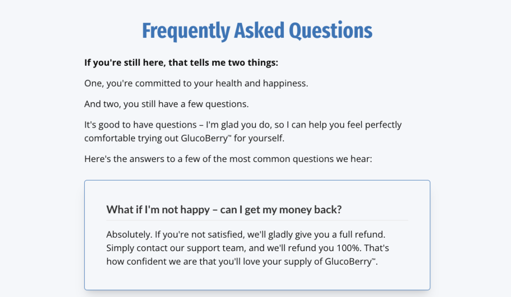 Frequently Asked Questions.