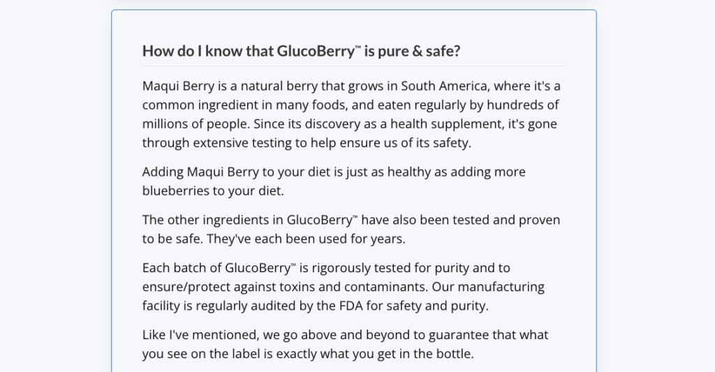 Informations about GlucoBerry